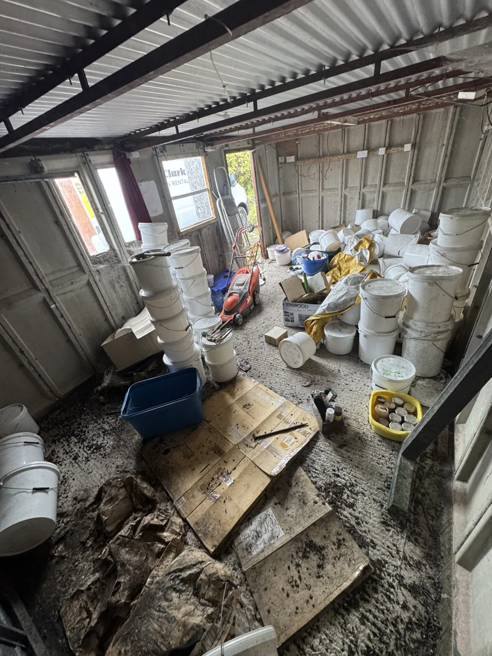 The same garage before clearance